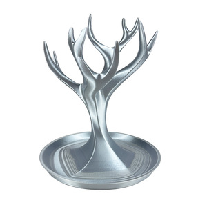Portagioie a forma di albero in metallo, supporto da terra per organizzare e esporre gioielli - Product Image 1
