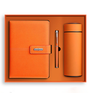 Tùy chỉnh cam PU da Lưu ý cuốn sách công ty Bộ Quà Tặng A5 Tạp Chí bán buôn khuyến mại sang trọng kinh doanh máy tính xách tay thiết lập với bút - Product Image 3