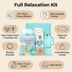 Lussuosa Confezione Regalo Spa Personalizzata per Cura Personale e Pronta Guarigione, con Coperta in Flanella e Tumbler da 40 oz, per Natale, Festa della Mamma - Product Image 3