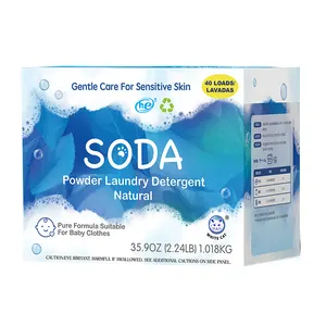 Eco-friendly Gentle Care Sensitive Skin Soda Natural Powder Laundry Detergent For Machine Washing And Hand Washing