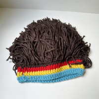2025 nuevo estilo moda gran oferta hecho a mano sombrero jamaicano con rastas Navidad Halloween gorras para Cosplay