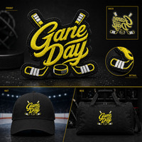Écussons brodés personnalisés de hockey sur glace, badges de mascotte d'équipe sportive en gros pour vêtements et sacs, usine OEM ODM