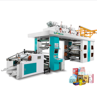 Imprimante flexographique de papier de machine d'impression flexographique de 6 couleurs de tambour central à grande vitesse