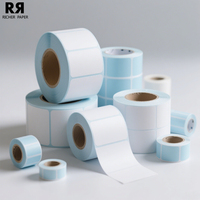 Etiquetas Térmicas Impermeables de Diseño Personalizado, Etiquetas de Envío Autoadhesivas, Rollos de Embalaje, Impresión CMYK de Tamaño Personalizado