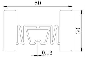 ป้าย RFID UHF รุ่น NWL NU9 95030 01 วัสดุ PET ขนาดติดตั้ง 54x34 มม. เสาอากาศ 50x30 มม. ชิป U9 ปรับแต่งได้ ขายส่ง สมาร์ทแท็ก Nextwaves - Product Image 2