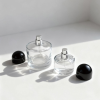 Flacon de parfum vide en verre transparent de haute qualité, forme cylindrique, avec pulvérisateur et diffuseur à bâtonnets, 30ml, 50ml, 100ml