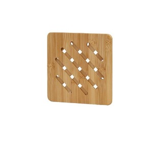 Bamboo Round Table <b>Mat</b> Natural Wood Color Washable For Kitchen Sink Use - Product Image 5