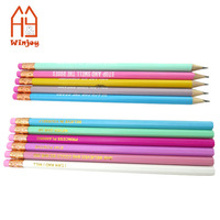 Crayons hexagonaux motivants - Slogans inspirants imprimés, pack personnalisable en gros, MOQ 1000 pour la rentrée scolaire et l'utilisation en classe