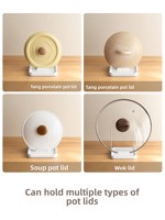 LANZYLO Égouttoir pliable sur pied à un niveau pour couvercles de casseroles, rangement de comptoir de cuisine pour spatules et cuillères de cuisine
