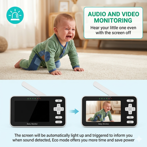 4 Inch IPS Screen Baby Monitor 2.4G 5G Dual Mode <b>WiFi</b> <b>Smart</b> App Control 720P PTZ <b>Camera</b> 3000 and TF SD Card Slot Recording - Product Image 5