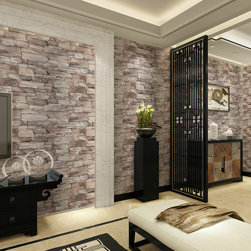 Hot selling Moisture-proof  self-adhesive  3d pvc wallpaper for washroom
