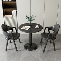 WDY-Table de réception moderne, salle de conférence, table ronde en bois et chaises avec 2 chaises