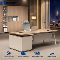 Bureau du directeur : Bureau de direction minimaliste et élégant, bureau de direction en bois, bureau individuel