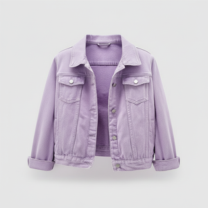 Chaquetas vaqueras personalizadas con bordado en toda la chaqueta vaquera para mujer Chaquetas vaqueras genuinas con bordado floral y logotipo personalizado - Product Image 1