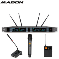 Madon Audio Equipment MIC KM-240 Series One Drive Four Module Microphone numérique sans fil avec OK-5700T BODY-PACK MICROPHONE