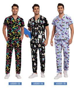 Doux caractère Art étiquette personnalisée supérieur unisexe infirmière tenues poches pratiques hôpital Shift tenue Collection - Product Image 2