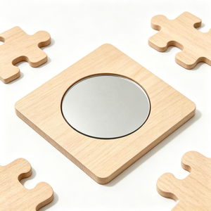 Round PETG Safety <b>Mirror</b> Sheets Shatterproof Flexible <b>Plastic</b> Toy <b>Mirror</b> for Kids Toy DIY Craft Children Play House - Product Image 3