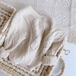 Ropa de Invierno para Niños, Cárdigan para Bebés y Niñas Pequeñas, Suéter Beige Sólido Informal 2043AWY01033 - Product Image 2