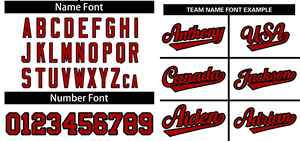 Maillot de softball personnalisé blanc, rouge et noir, style classique, authentique, à deux boutons - Product Image 3