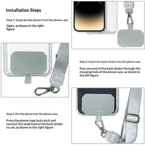 Niedliches Handy-Umhängeband, gewebter Riemen, Handyhülle zum Umhängen, stabiler, langlebiger, kurzer Clip mit Kleberückseite - Product Image 5