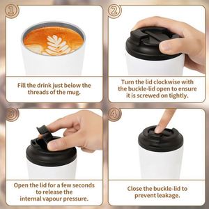 Tazas de Café de Acero Inoxidable con Pajita, Personalizadas con Impresión, Regalo de Navidad, Venta al Por Mayor - Product Image 5