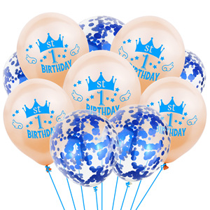 Fournitures de décoration pour fête d'anniversaire d'enfant de 1 an, couronne de 12 pouces, confettis, ballon transparent, baby shower - Product Image 5