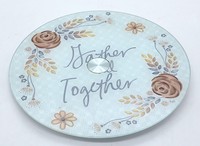 12/14/16/18/20 Zoll Runde Drehbare Servierplatte aus Gehärtetem Glas, Drehteller, Servierplatte/Tischplatte (Transparent)