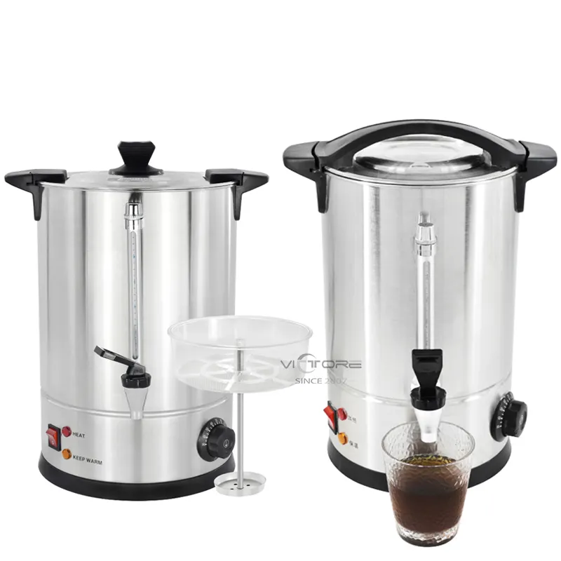 商業用25カップ電気温水家庭用ステンレス鋼コーヒーヒーター