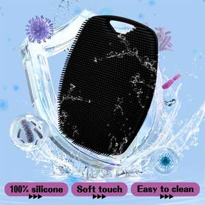 Nouvelle Brosse Exfoliante Premium en Silicone pour le Corps, le Dos, le Visage et le Cuir Chevelu – Brosse de Douche en Silicone Noir - Product Image 2