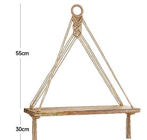 พรมทอแขวนผนังสไตล์โบฮีเมียนชั้นแขวนทำจากเชือกคอตตอนสำหรับห้องนั่งเล่น - Product Image 6