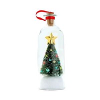 Bouteille à message enregistrable pour Noël, 30 secondes, en verre transparent avec dôme