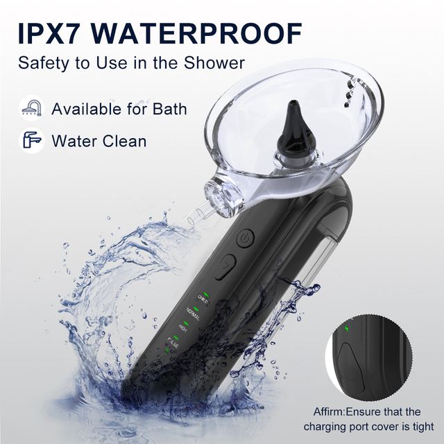 Electric Cordless Ear Wax Removal Safe and Rechargeable Ear Cleaner with 4 Modes, Water Resistant Earwax Removal Tool