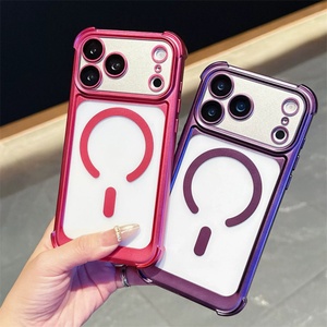 Funda Magnética Transparente Mate con Esquinas Electrochapadas para iPhone 17Air 16 15 14 13 Plus con Protección de Lente de Cámara - Product Image 2