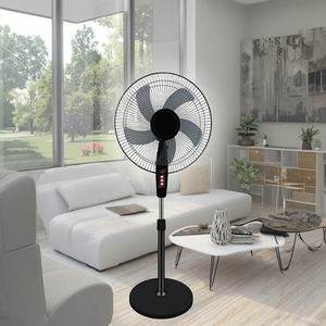 16인치 블랙 앤 화이트 텔레스코픽 회전 저소음 스탠드형 주방 선풍기 - Product Image 2