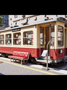 Grande Modello di Tram Cinese Retrò Rosso per Decorazione, Attrazione Turistica, Sfondo Fotografico e Simulazione Locomotiva - Product Image 2