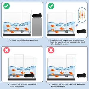 サイレント充電式<span class=keywords><strong>4</strong></span>コンセント8W、最大300ガロンの水槽水族館エアポンプ酸素水槽用水族館エアポンプ12v - Product Image 6