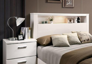 Contemporary 1-Piece Nightstand with High Gloss Lacquer Chrome Handles <b>White</b> <b>Bedside</b> <b>Table</b> Furniture Panel Wood for Home Storage - Product Image 4