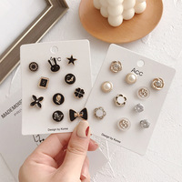 Rinhoo Pack de Broches et Épingles en Émail Mignonnes, avec Perles pour Encolure, Petites Broches de Col et de Revers, Épingles de Fixation pour Vêtements, Broches Invisibles, Ensembles de Bijoux