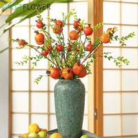 GFT243 Fleur de Grenade Artificielle Tige Faux Fruit Longue Tige Plantes de Verdure Pick pour Home Wedding Photography Prop