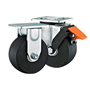 Rodízio Super Pesado Tipo A de 3, 4 e 5 Polegadas com Centro de Gravidade Baixo, Roda de Nylon para Carrinhos Industriais - Product Image 3