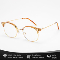 Lunettes rondes œil de chat pour femmes et hommes, lunettes de lecture pour ordinateur, monture en métal doré, anti-lumière bleue, UV400, OEM personnalisé