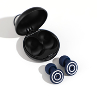 Anti-bruit doux Double conception meilleurs bouchons d'oreille en silicone réduction du bruit Protection auditive réutilisable pour les bouchons d'oreille de sommeil