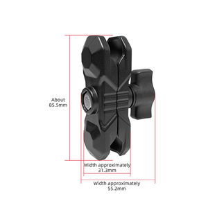 Bielle réglable multi-angle Adaptateur à bille de 1 pouce Bras à double prise Support robuste Support pliable pour smartphone pour bélier - Product Image 1
