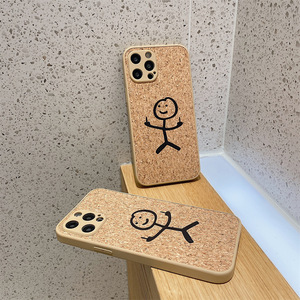 Stylish Soft Silicone Cork Fiber <strong>Cooling</strong> <strong>Phone</strong> Cover for iPhone X Xs Xr 11 12 13 Pro Max Original Wood Grain Mobile <strong>Phone</strong> <strong>Case</strong> - Product Image 6