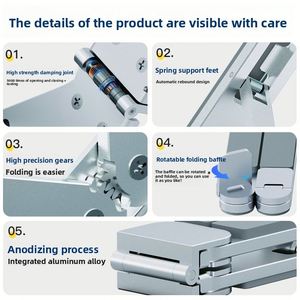 Nuevo Soporte Portátil para Laptop, Base Elevadora para Computadora, Altura Ajustable, Aluminio Ergonómico, Mini Plegable, para Laptops de 10-15.6'' - Product Image 3