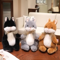 Jouet en peluche lapin debout mignon réaliste adorable confort court en peluche en coton PP jouets en peluche pour cadeau de la Saint-Valentin