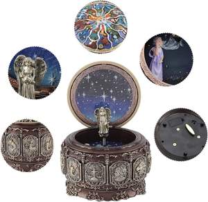 Style de boîte à <span class=keywords><strong>musique</strong></span> joue <span class=keywords><strong>le</strong></span> château <span class=keywords><strong>dans</strong></span> l'air du <span class=keywords><strong>ciel</strong></span>, boîte à <span class=keywords><strong>musique</strong></span> rotative déesse Sankyo 18-Note Wind Up peint à la main - Product Image 2