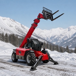 Chariot télescopique de 4 tonnes avec levage de 10,6 m, avec benne, balayeuse et lame à neige en option pour les travaux municipaux de déneigement - Product Image 1