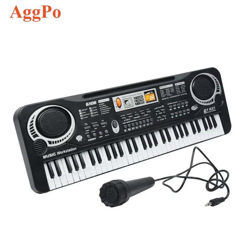 Clavier de Piano numérique multifonction Portable à 61 touches, Instrument de musique électronique, enseignement de la musique pour enfants