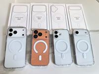 Étui antichoc transparent magnétique pour iPhone 17 Pro Max 17 Air Protecteur de téléphone portable avec emballage de vente au détail